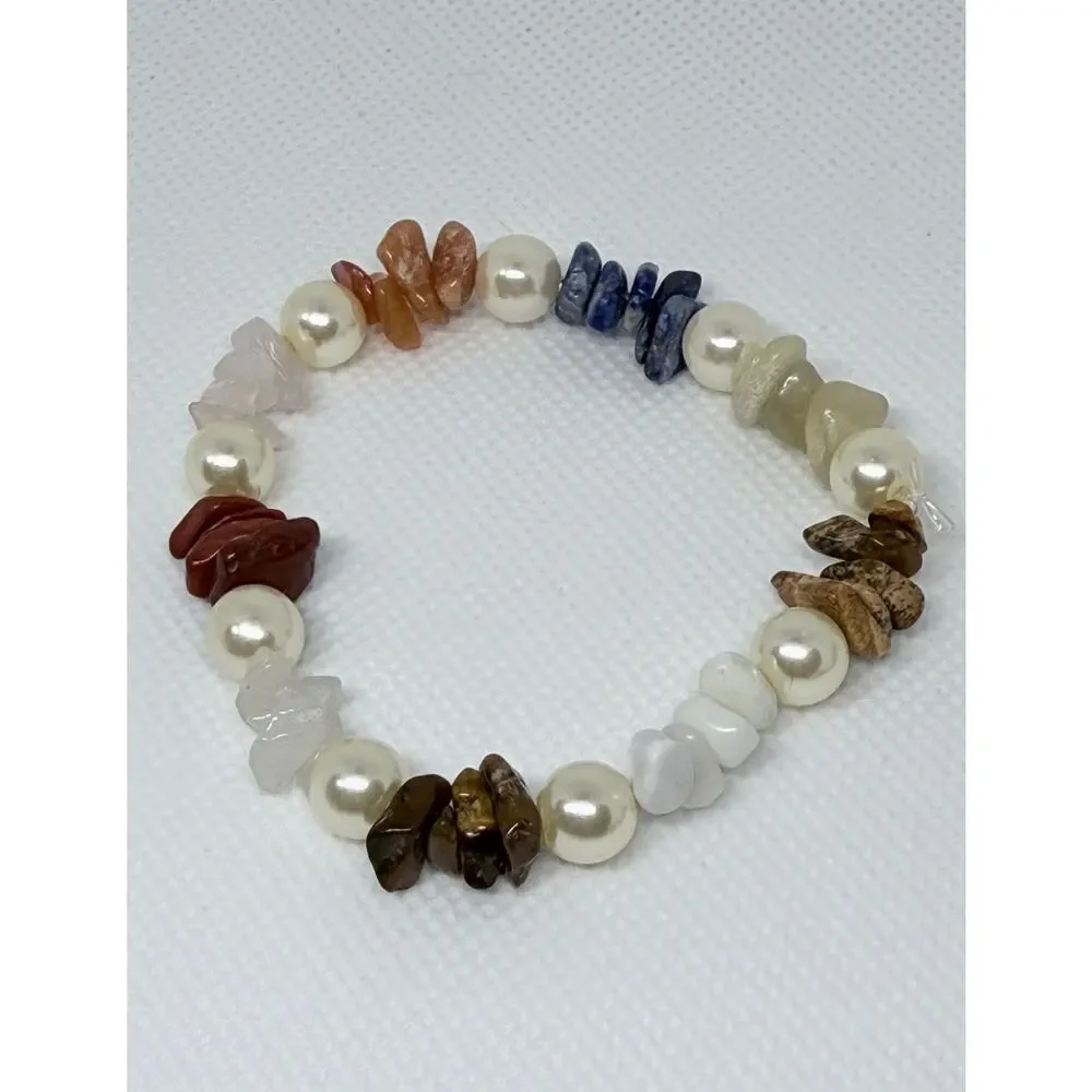 Capezio Gemstone Watch and Bracelet Set Faceted Crystal Leather
